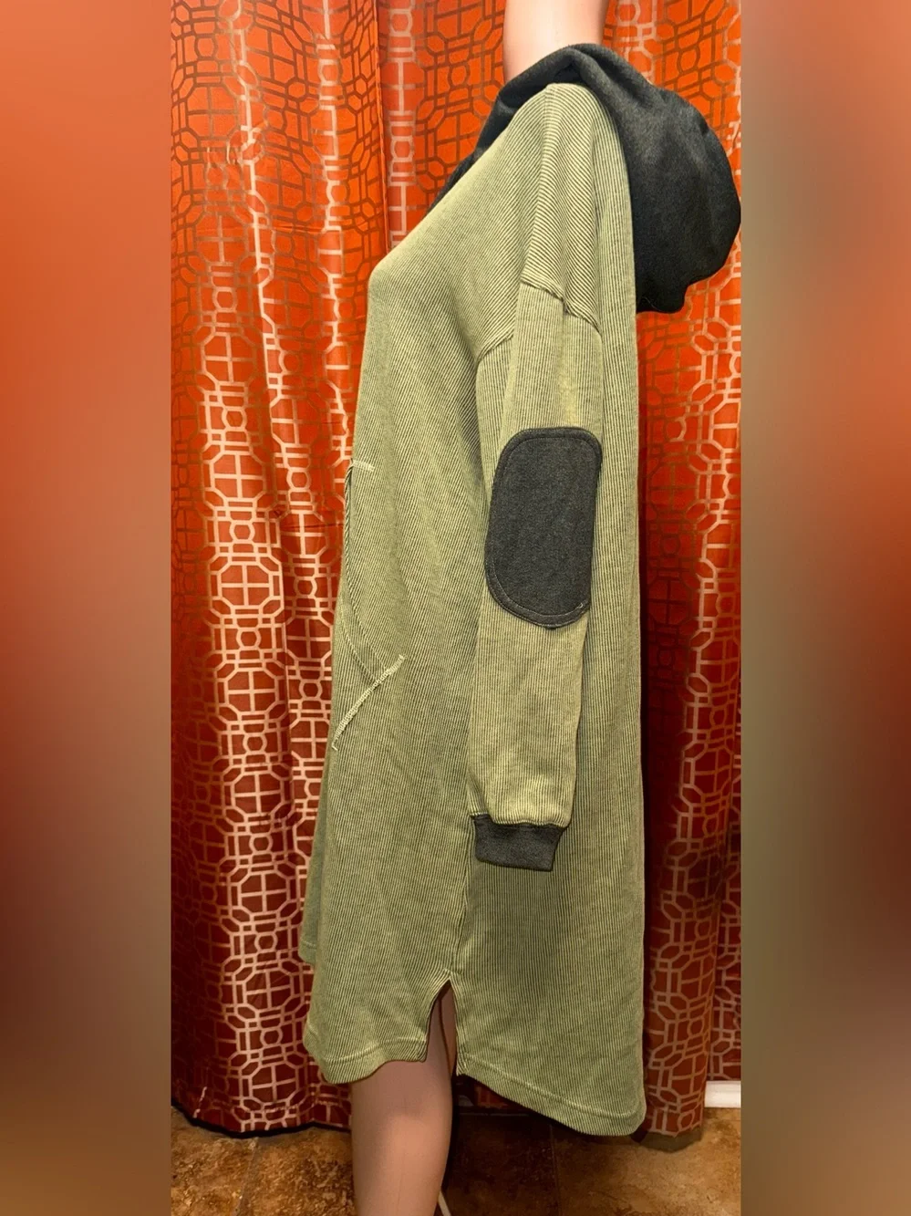 Free People Tomorrows Sweatshirt Cardigan Washed Sage Green XS NWOT